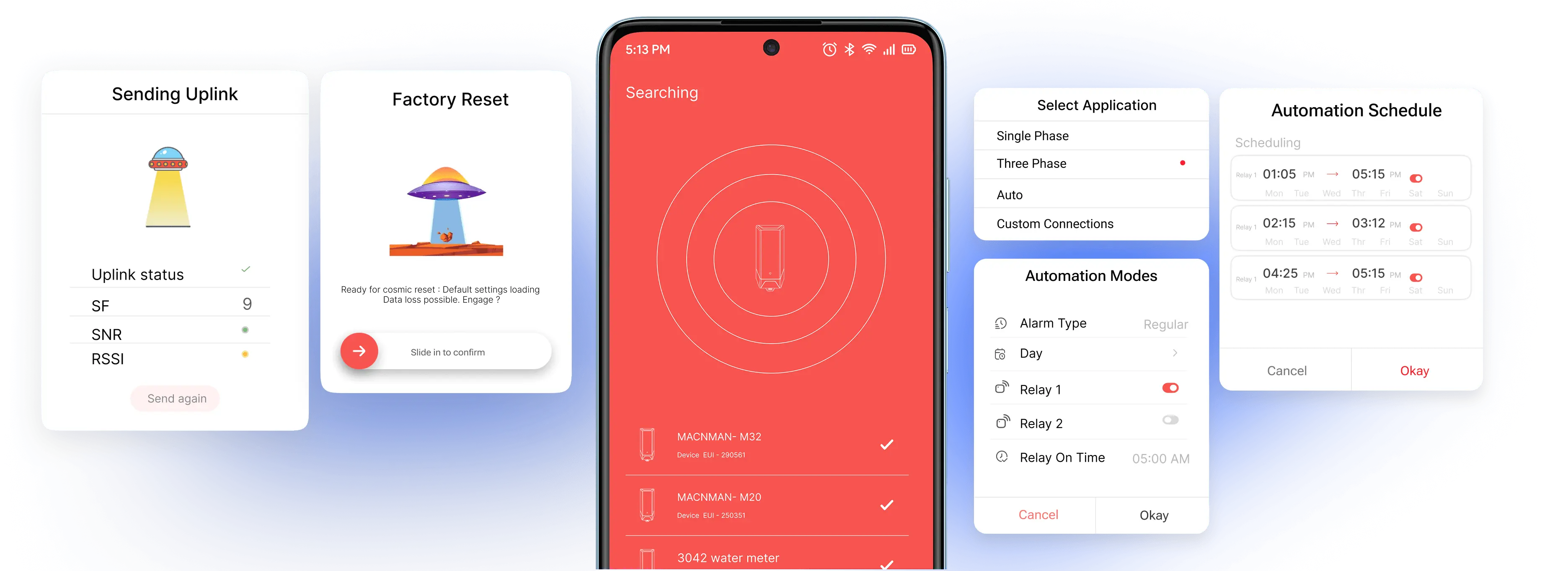 Configure LoRaWAN sensors with Maya BLE app for firmware updates and advanced settings