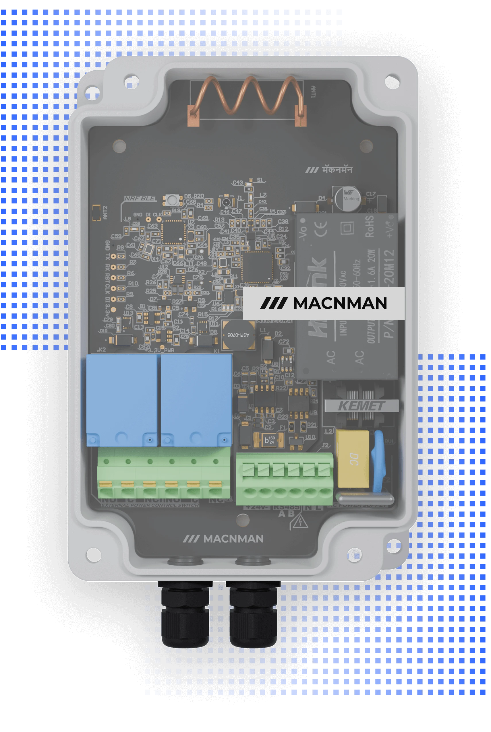 MacSet X1 industrial LoRaWAN controller specs with I/O and connectivity details
