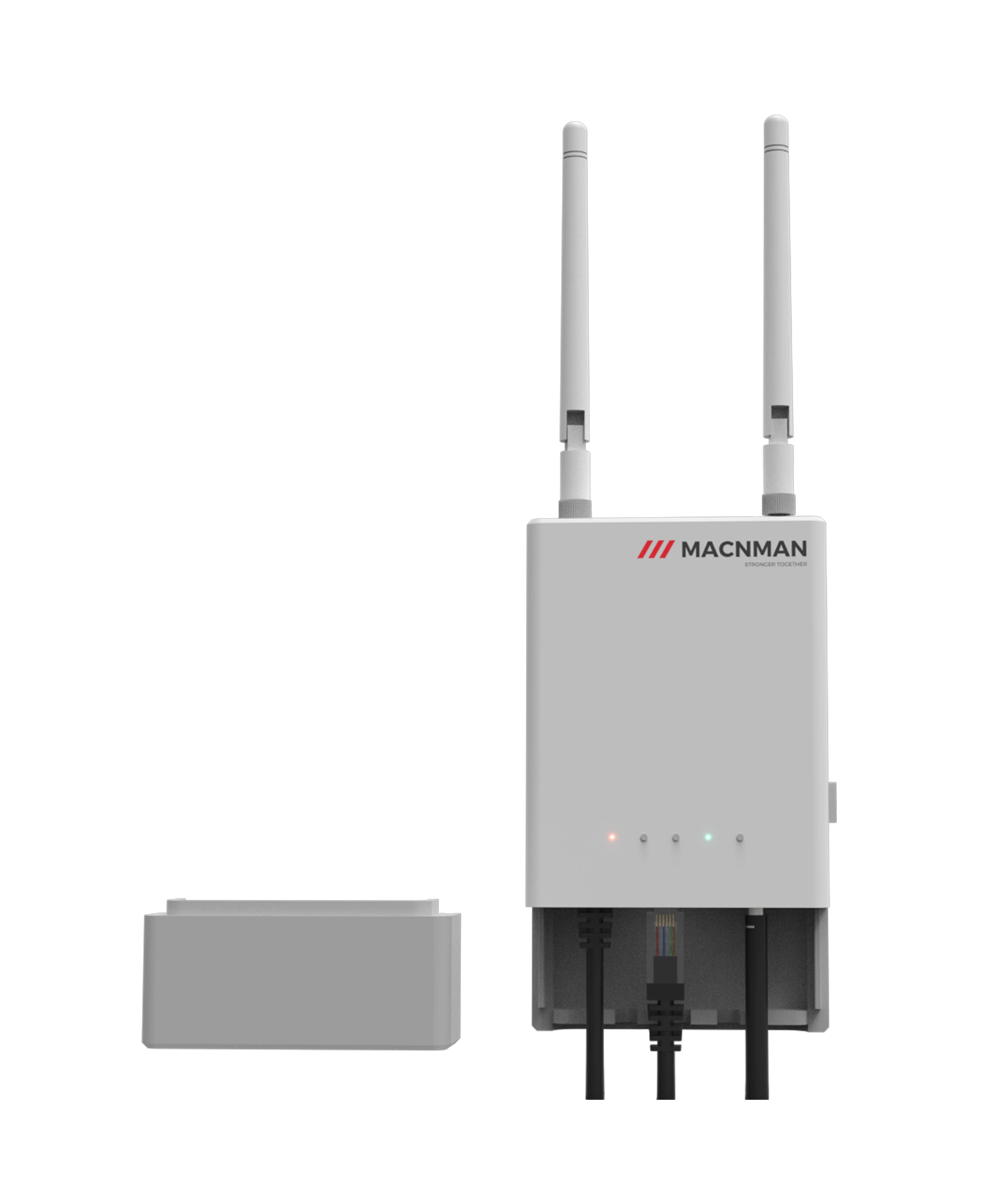 IndiLoRa single channel indoor LoRa gateway front view with wifi connectivity