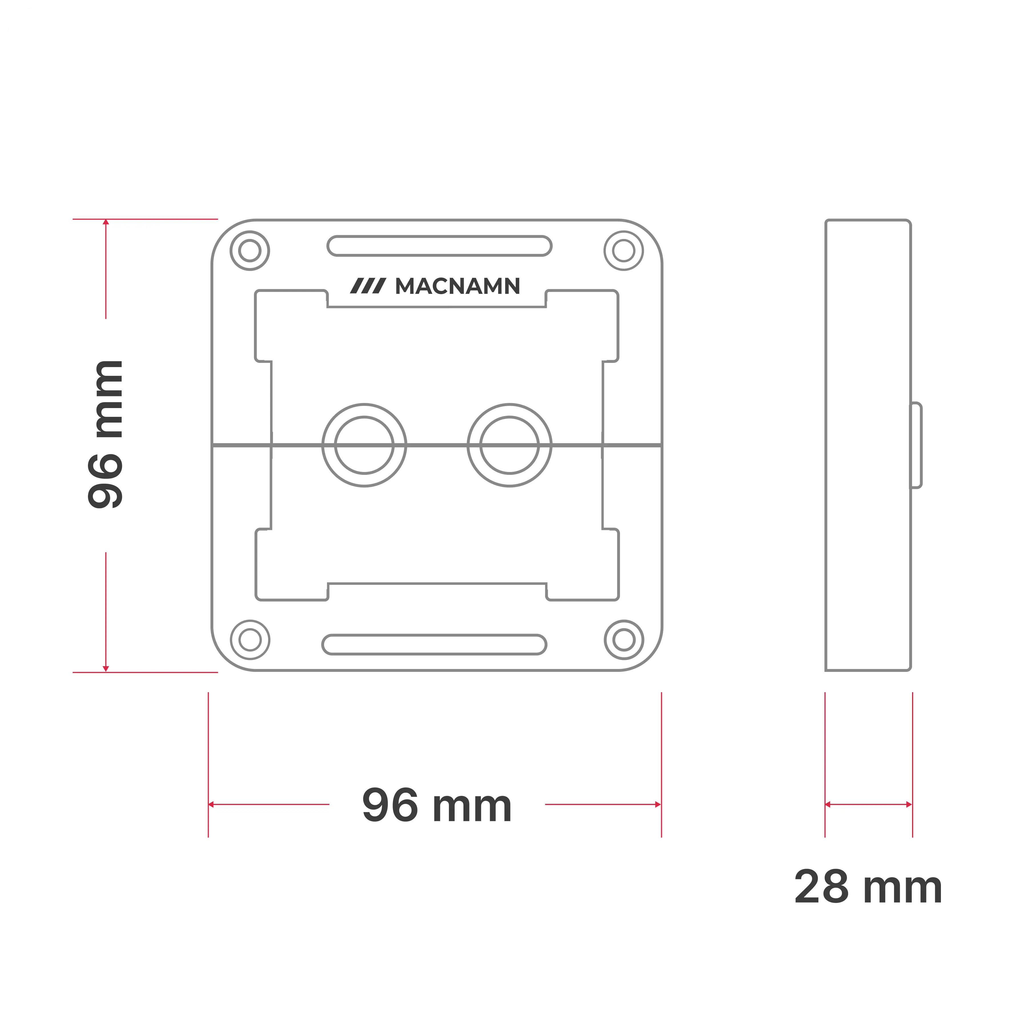 MacRay LUS X1 LoRaWAN Ultrasonic Level Sensor Mechanical Dimensions and Mounting Layout