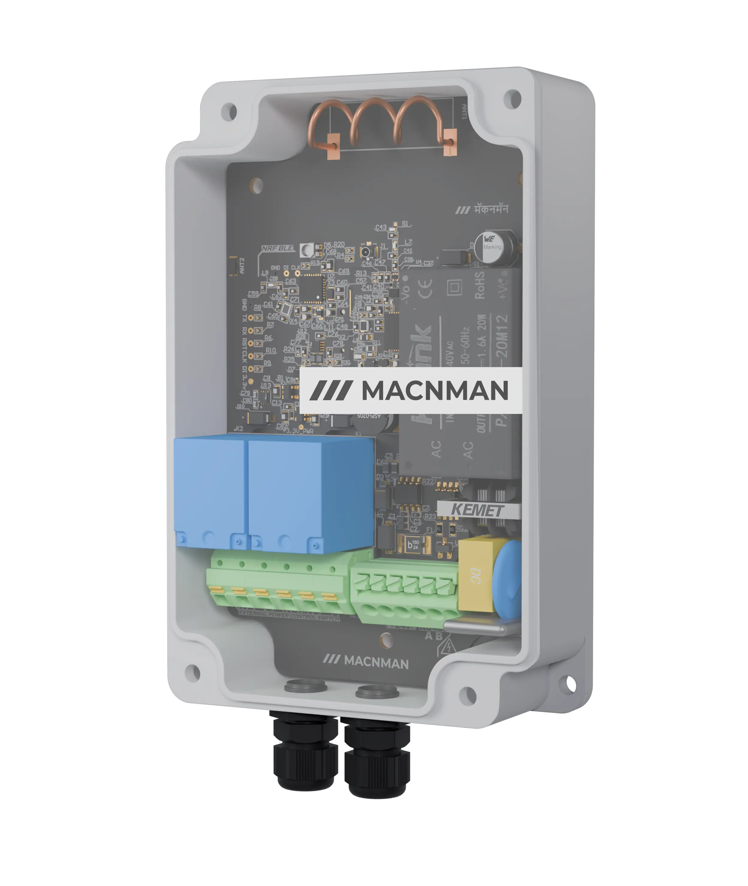 MacSet-LX1 I/O ports showing dual digital outputs and power interface