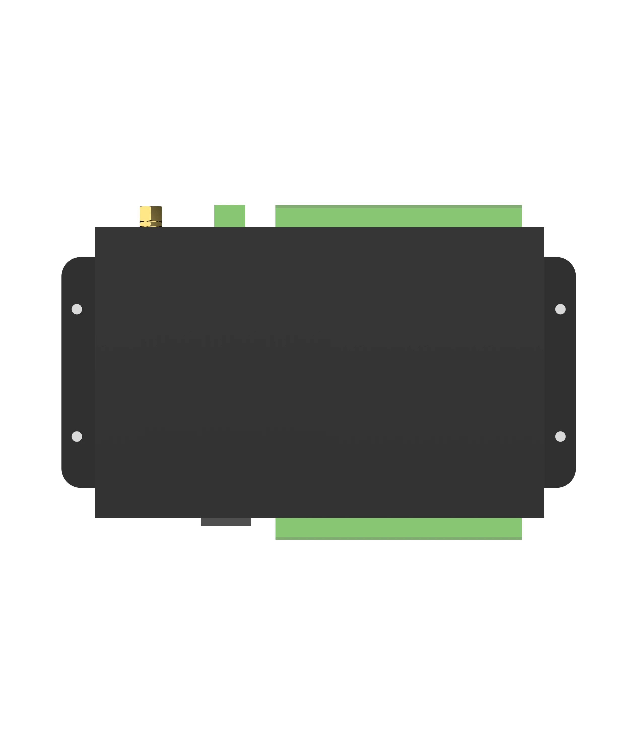 MacSet LX2 RS485 Modbus industrial IO controller mounted installation view