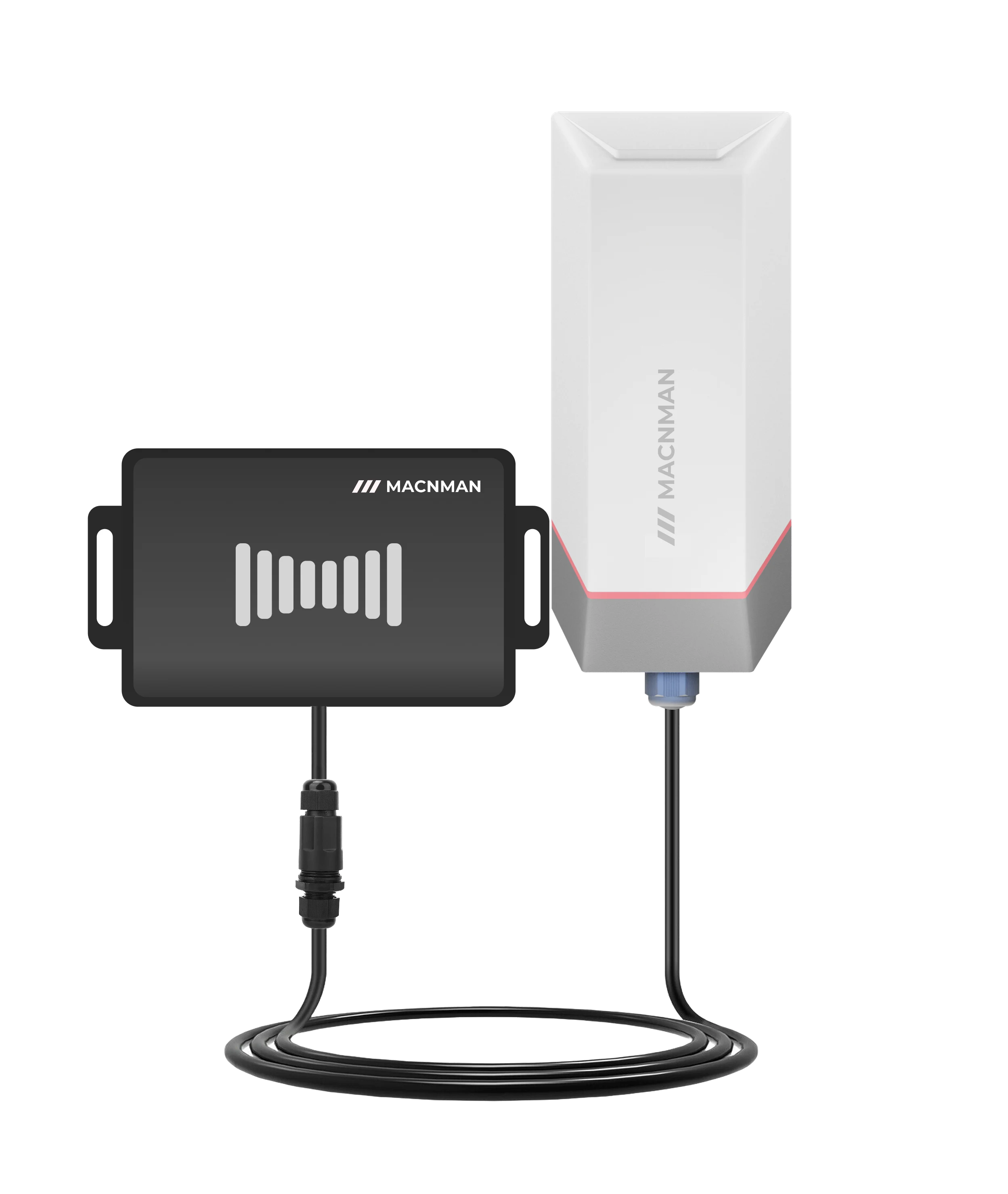 MacSync-L-GSX2 LoRaWAN RTD temperature sensor front view for industrial monitoring