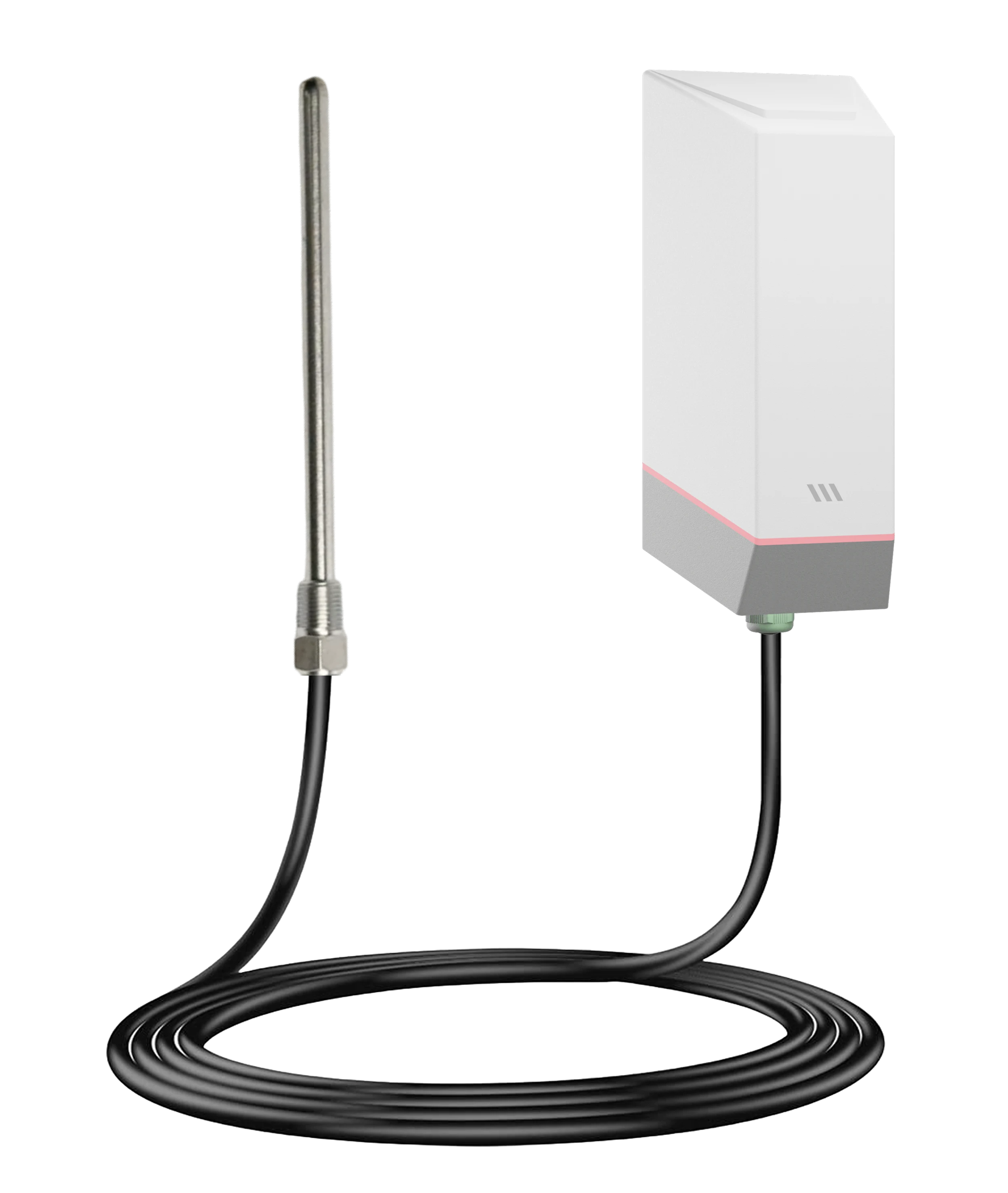 MacSync-L-RTDX5 RTD probe connectivity and enclosure side view for harsh industrial environments