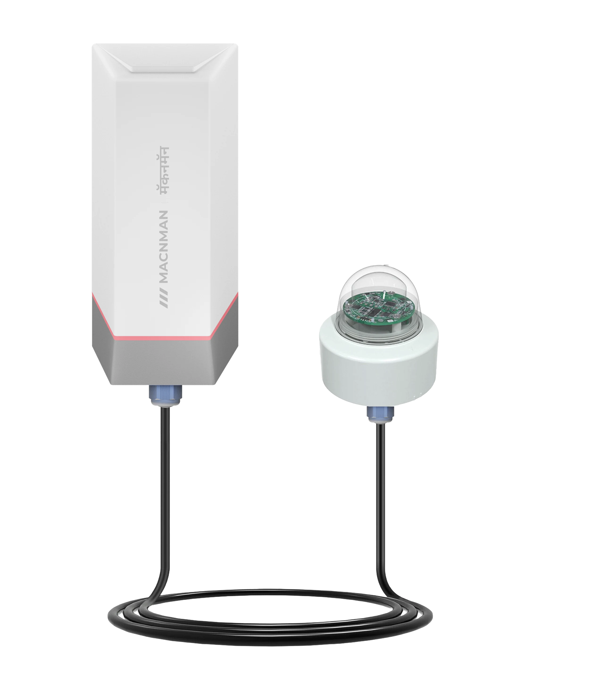 MacSync LORS X1 LoRaWAN optical rain sensor front view for rainfall monitoring and weather station deployments