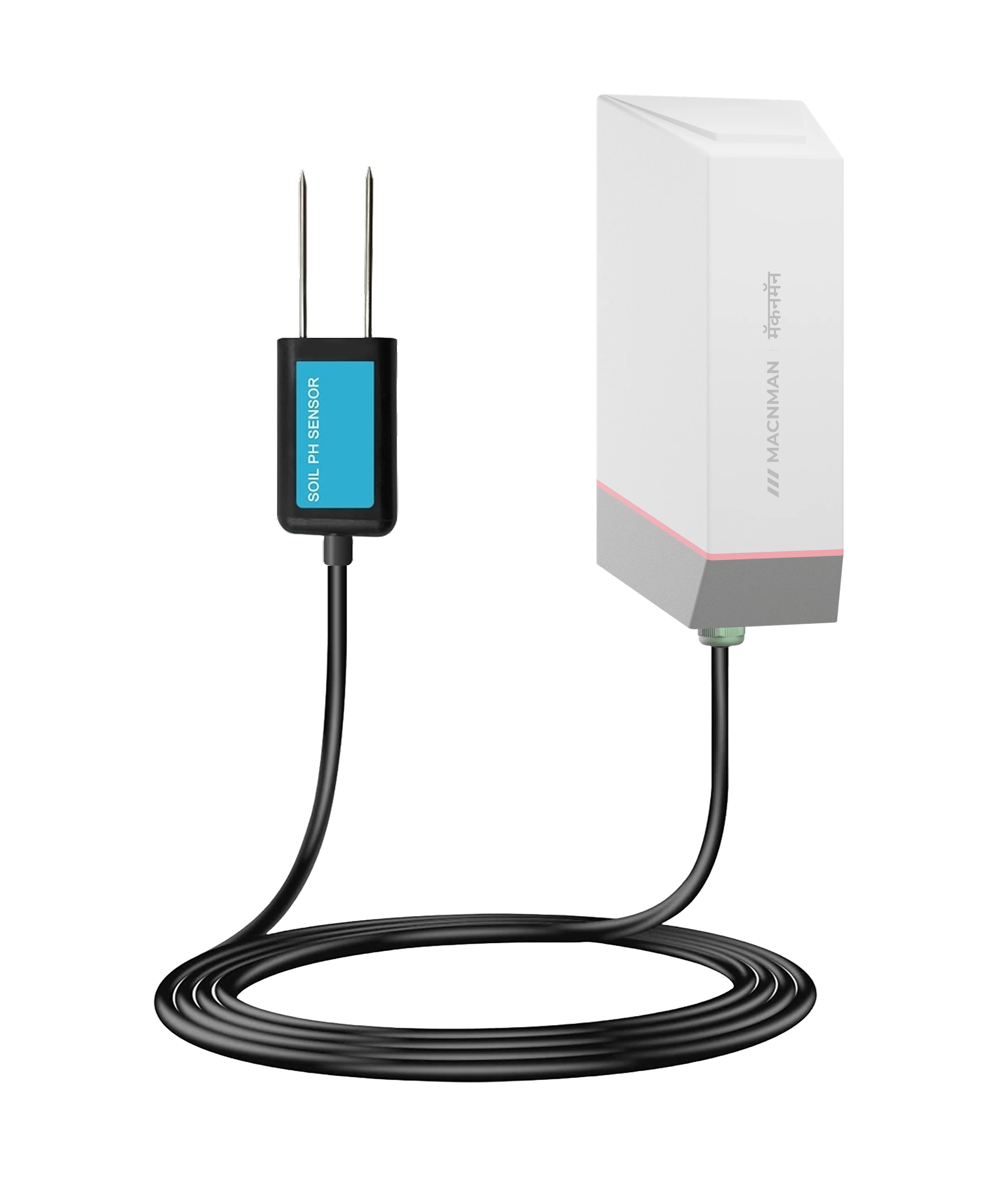 MacSync LSS X4 wireless soil pH monitoring sensor side view for greenhouse and plantation monitoring