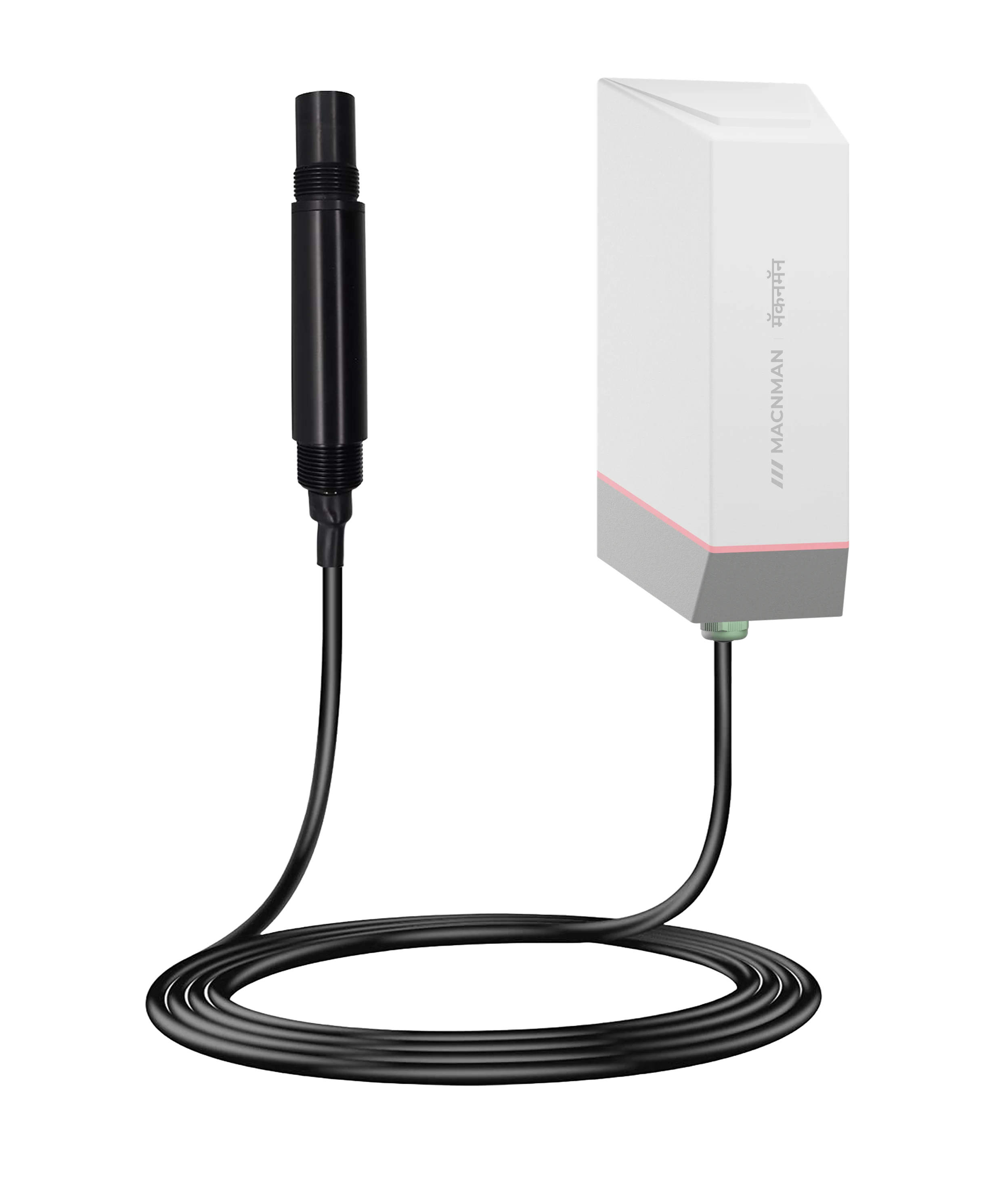 MacSync LWQS X1 LoRaWAN water quality EC sensor front view for industrial water conductivity monitoring