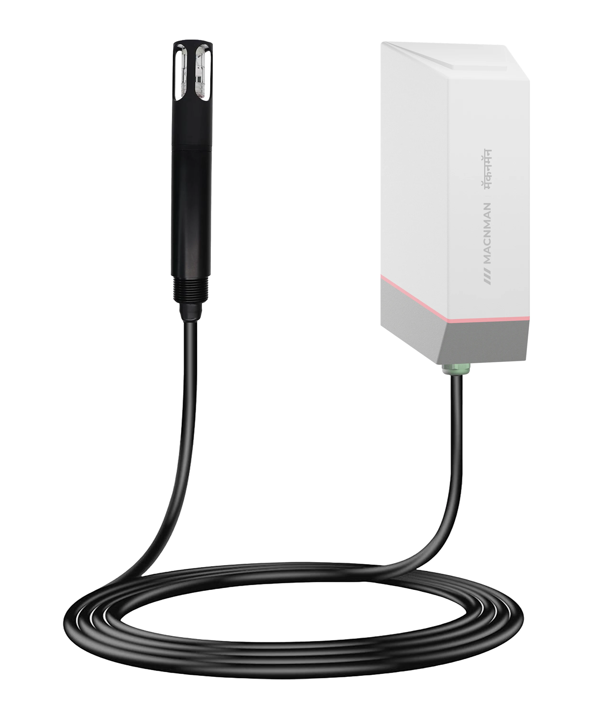 MacSync LWQS X2 industrial LoRaWAN water pH sensor side profile for IoT water quality analytics