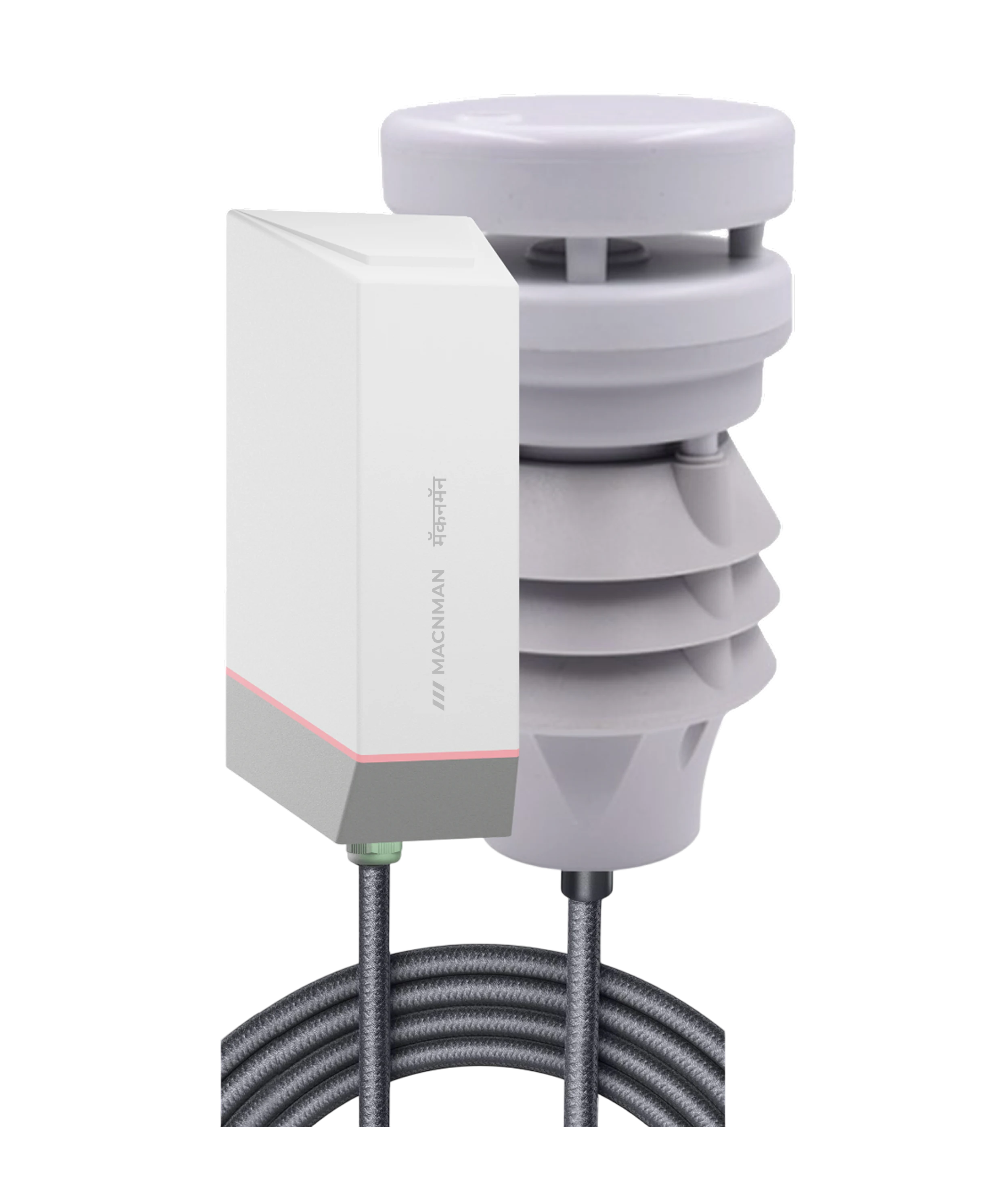 MacSync LWS X1 LoRaWAN weather station front view for industrial environmental monitoring and smart agriculture deployments