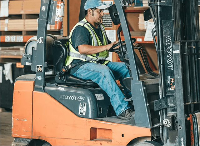 Digital twin map setup showing forklift routes and congestion zones